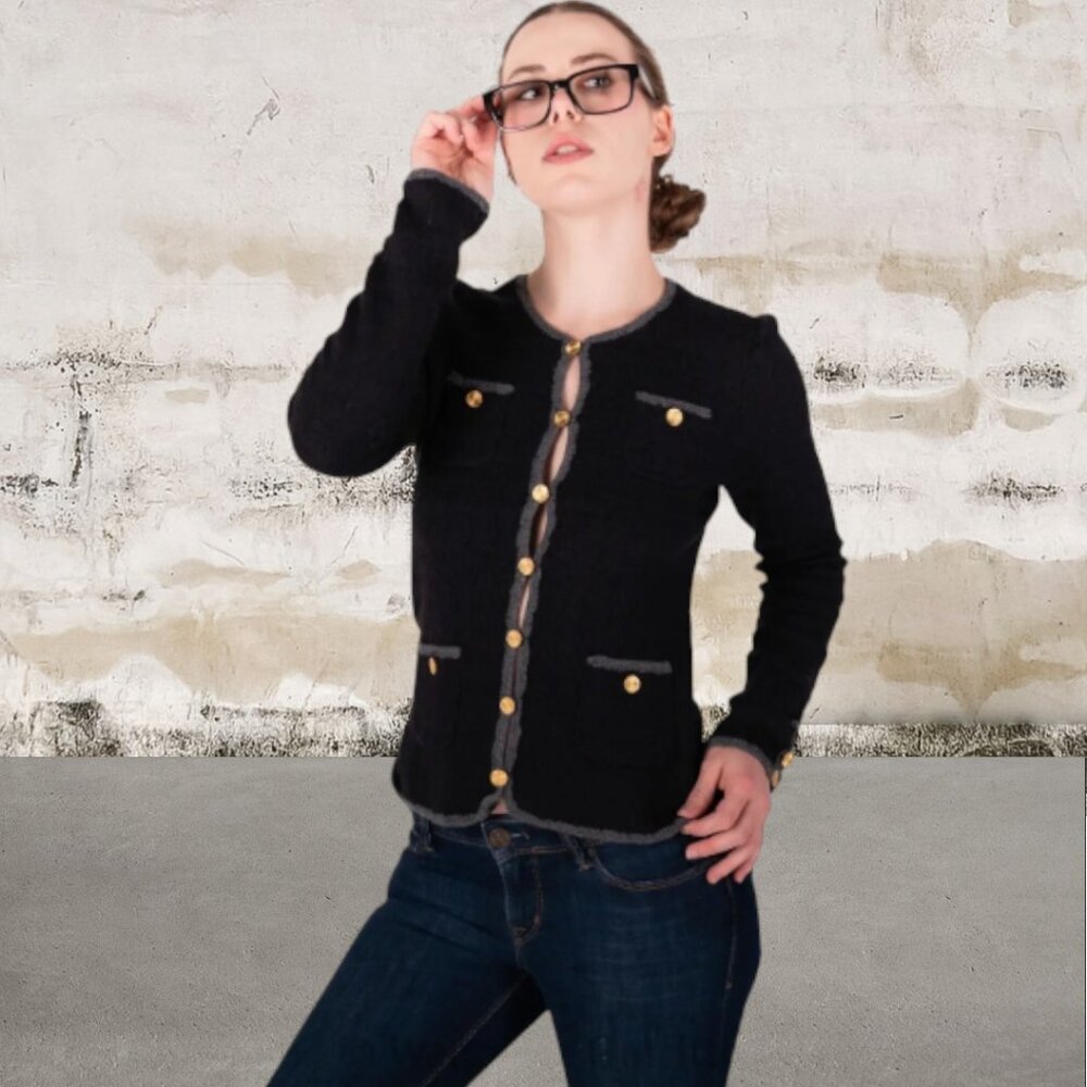 Trina Turk Vermouth Wool Cardigan Size Small